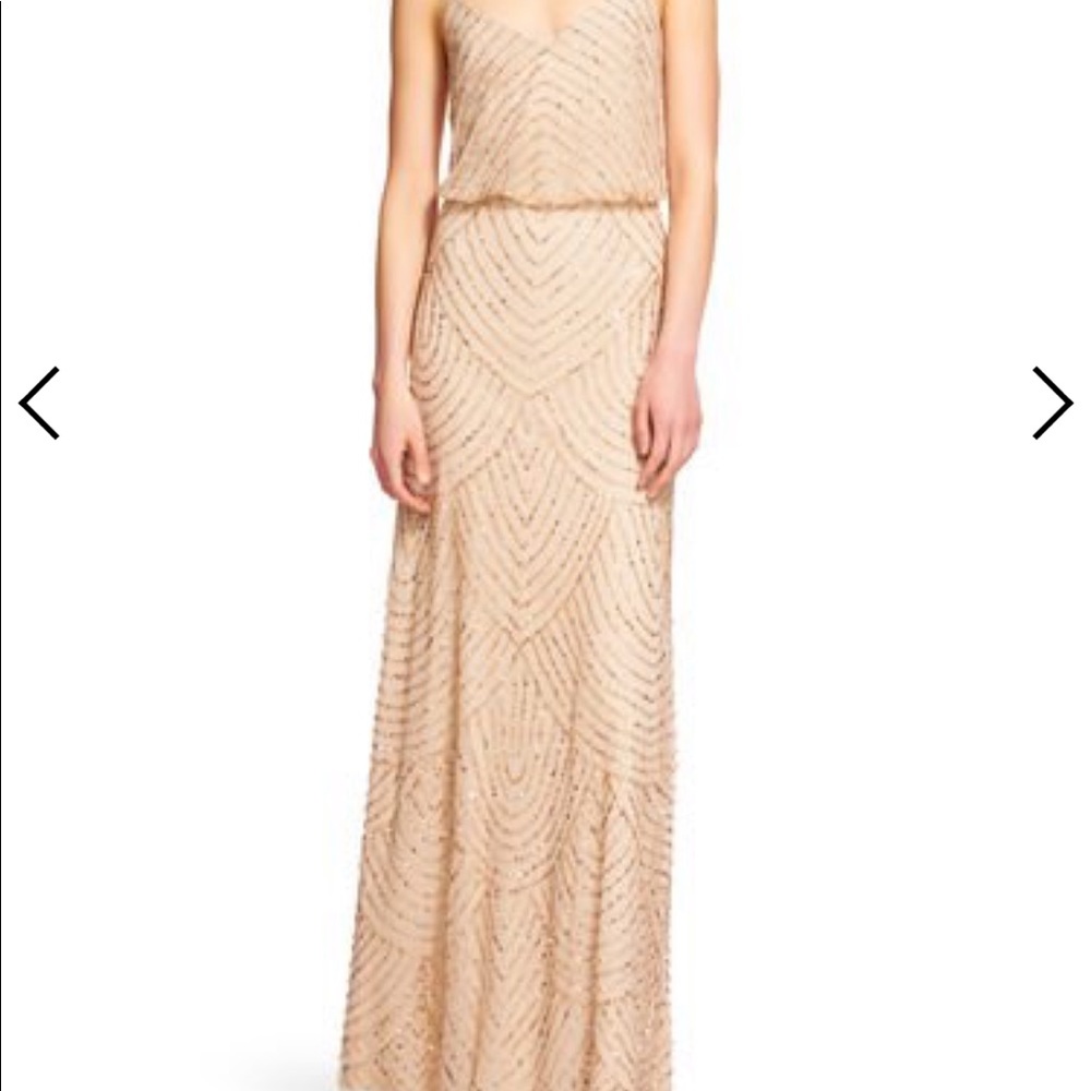 champagne beaded gown